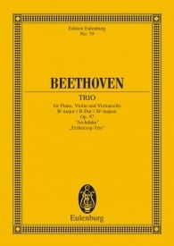 Beethoven: Piano Trio No. 7 Bb major Opus 97 (Study Score) published by Eulenburg